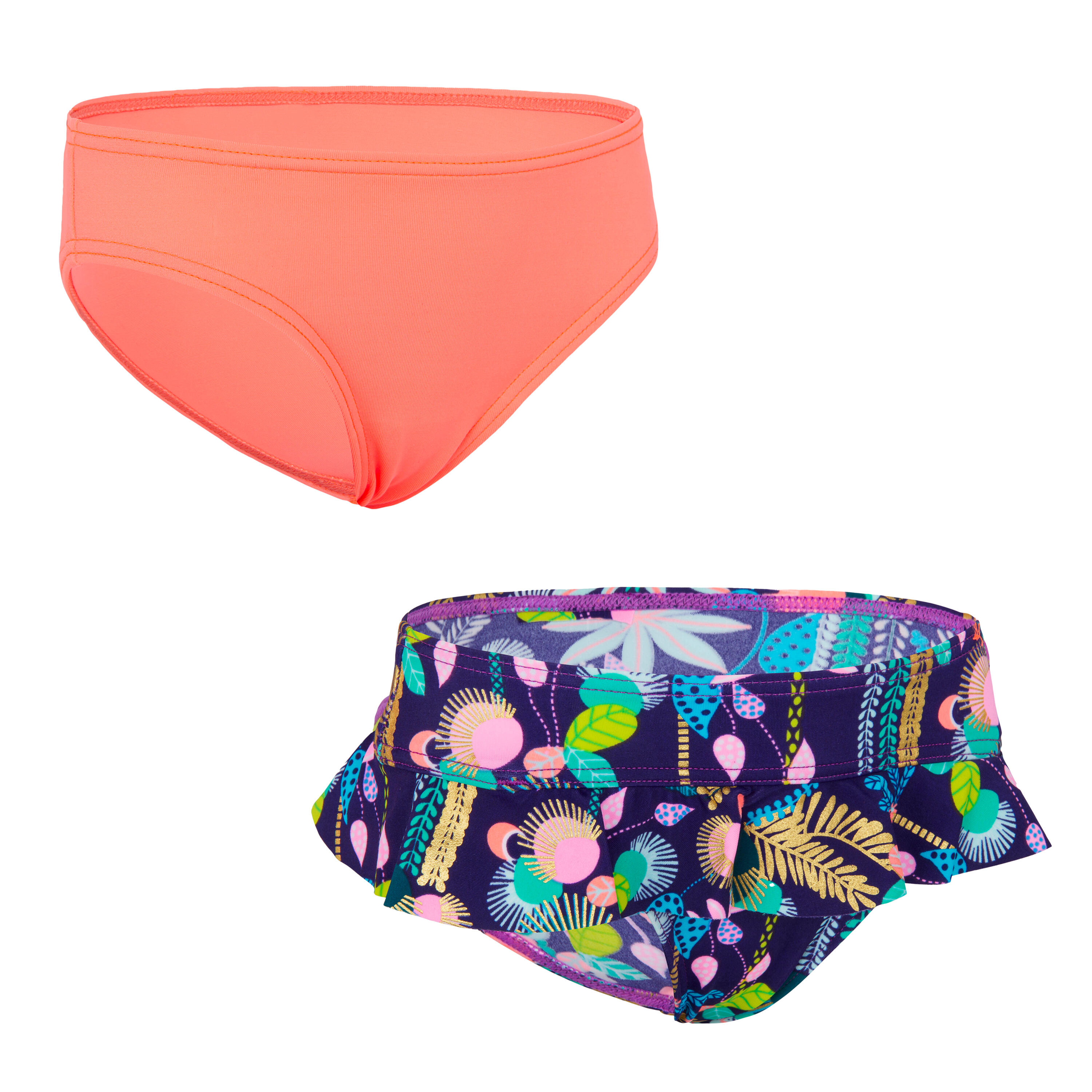 OLAIAN Bikini-Hose Bottom Madi LG100 Mädchen 2 Stück koralle Gr. 104 - 4 Jahre