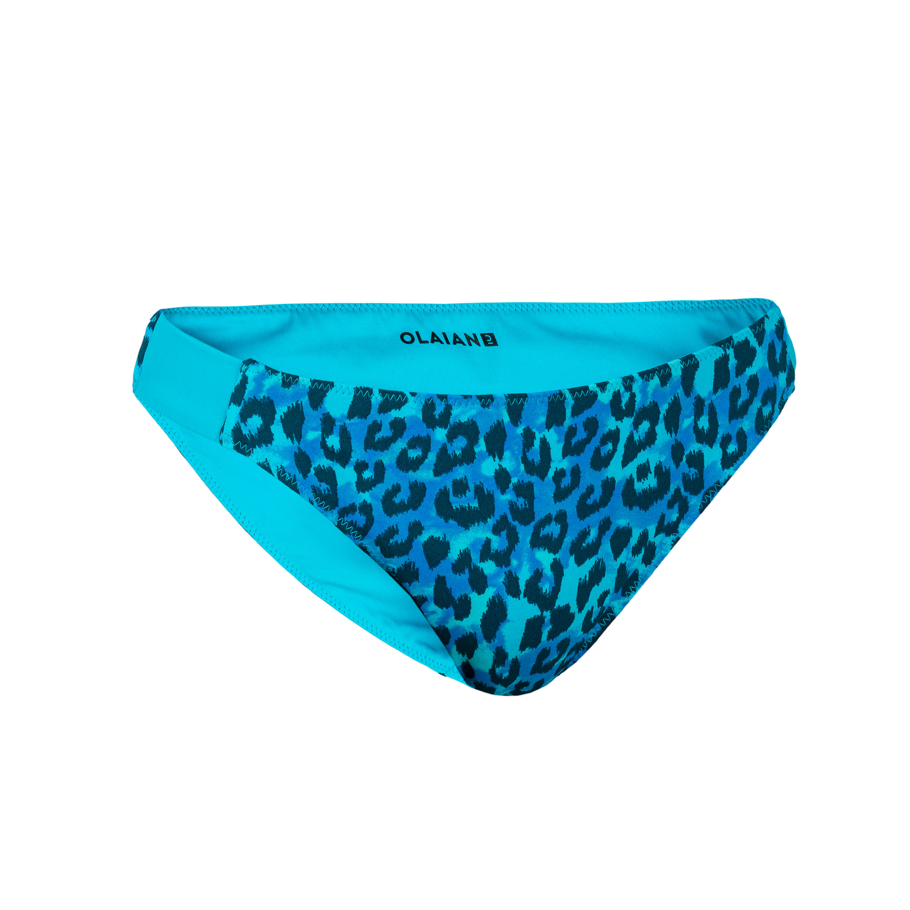 OLAIAN Bikini-Hose Mädchen wendbar - 500 Bella Leopard blau Gr. 140 - 10 Jahre
