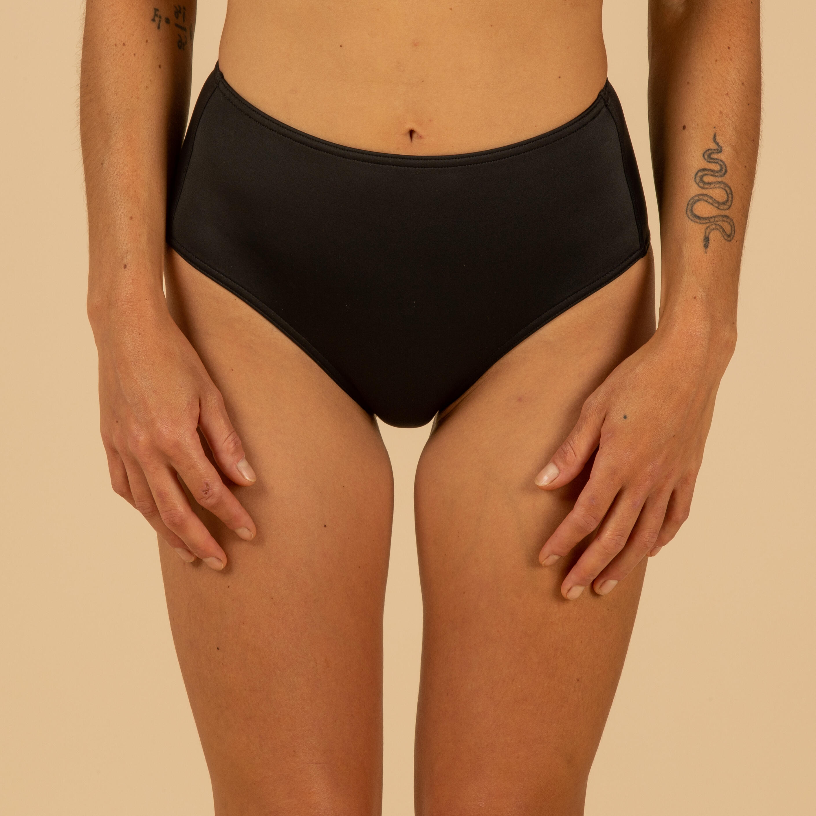 OLAIAN Bikini-Hose Romi hoher Taillenbund Surfen Damen schwarz 2XL