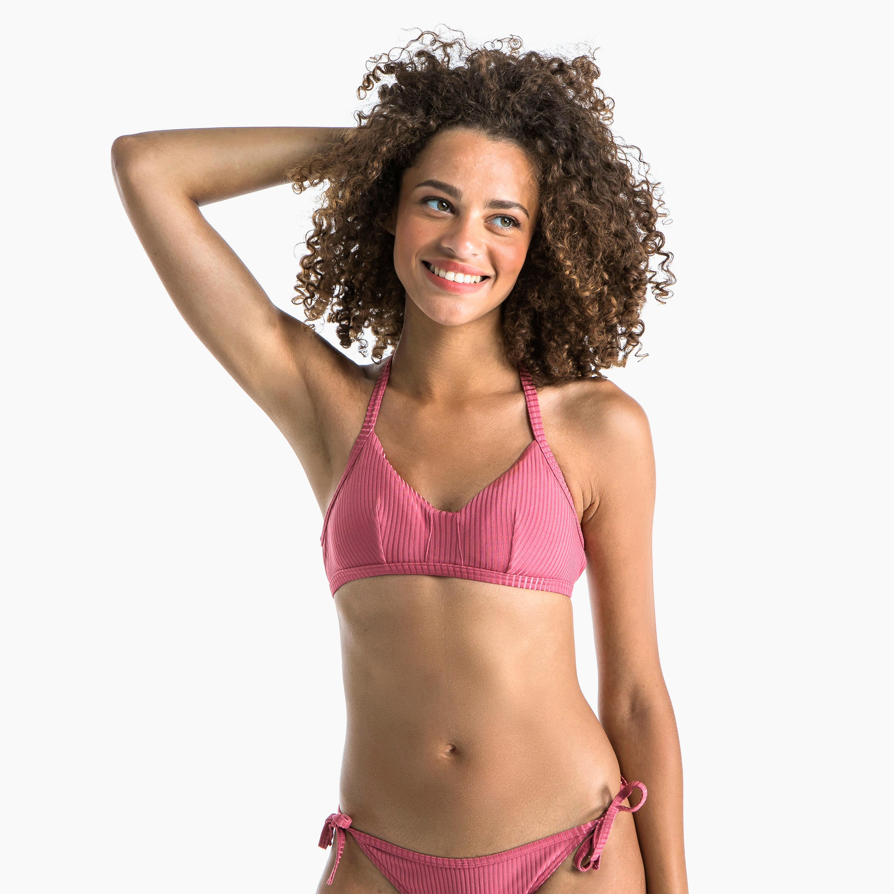 OLAIAN Bikini-Oberteil Bustier CARO Rücken strukturiert und einstellbar rosa 70 B