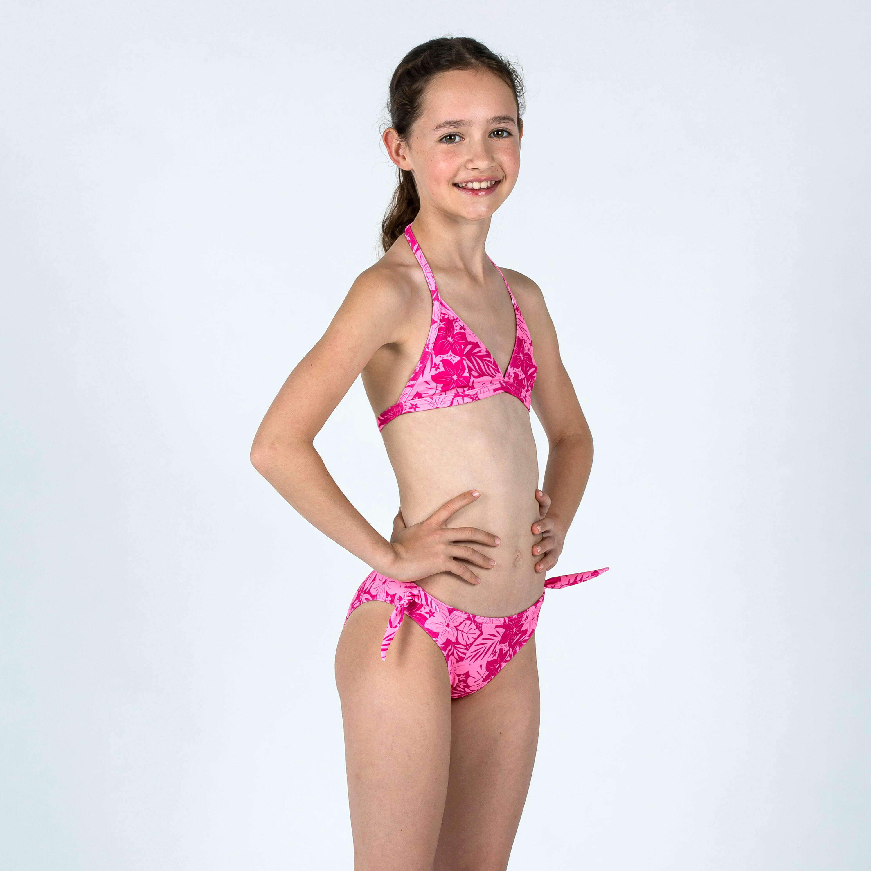 OLAIAN Bikini-Set Mädchen - 100 Tania Tropical rosa Gr. 140 - 10 Jahre
