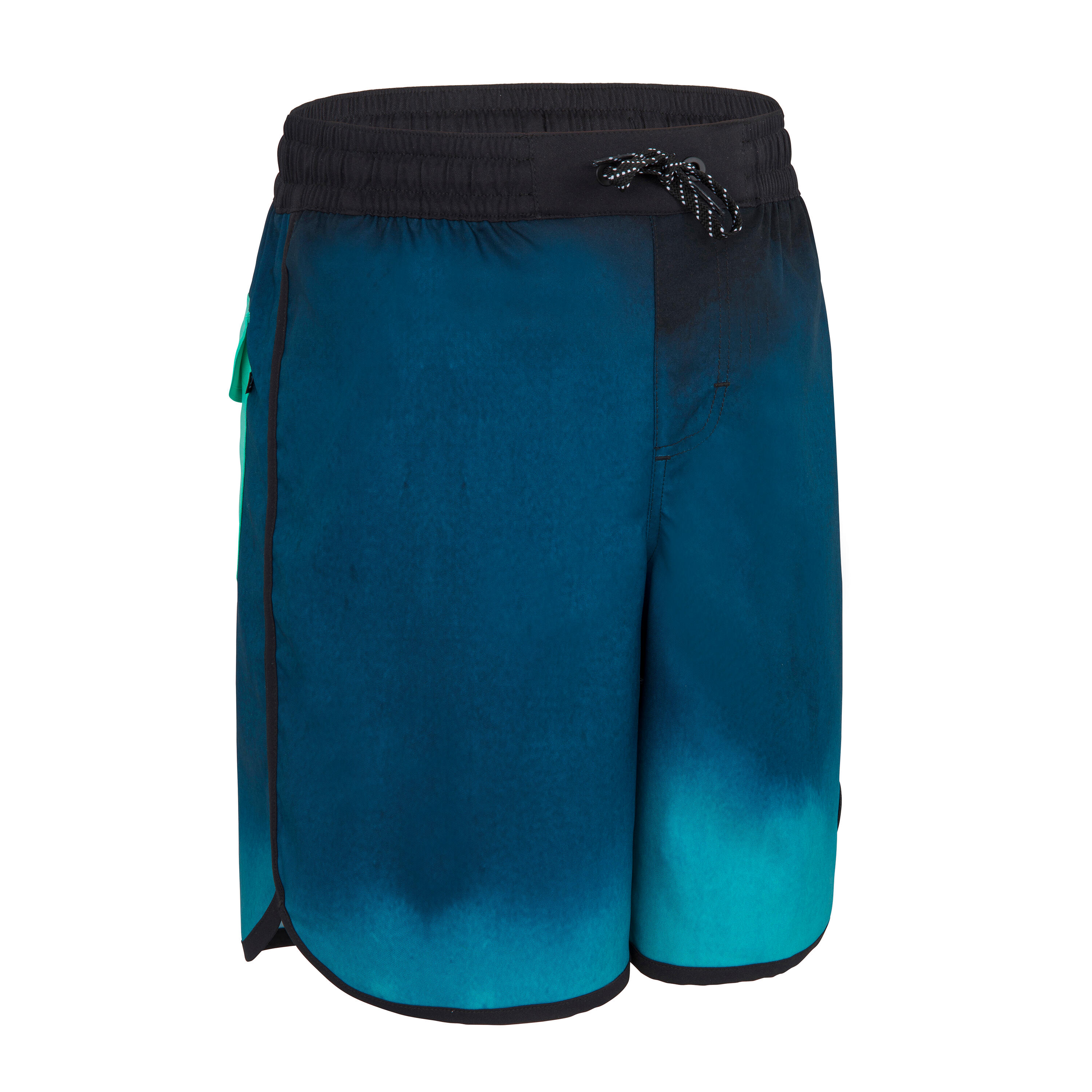 OLAIAN Boardshorts 500 blau/schwarz Gr. 140 - 10 Jahre