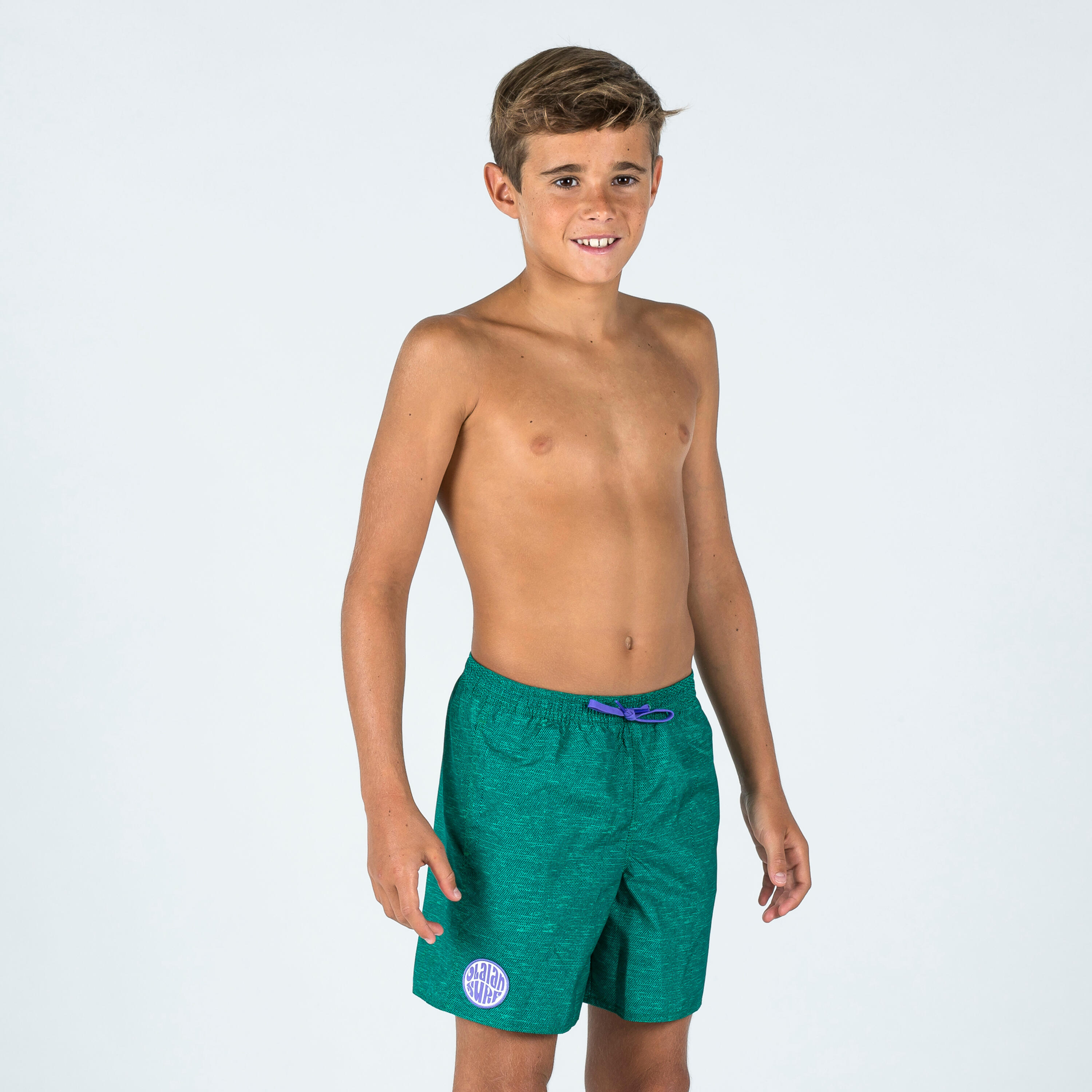 OLAIAN Boardshorts Jungen Surfcanvas grün Gr. 140 - 10 Jahre