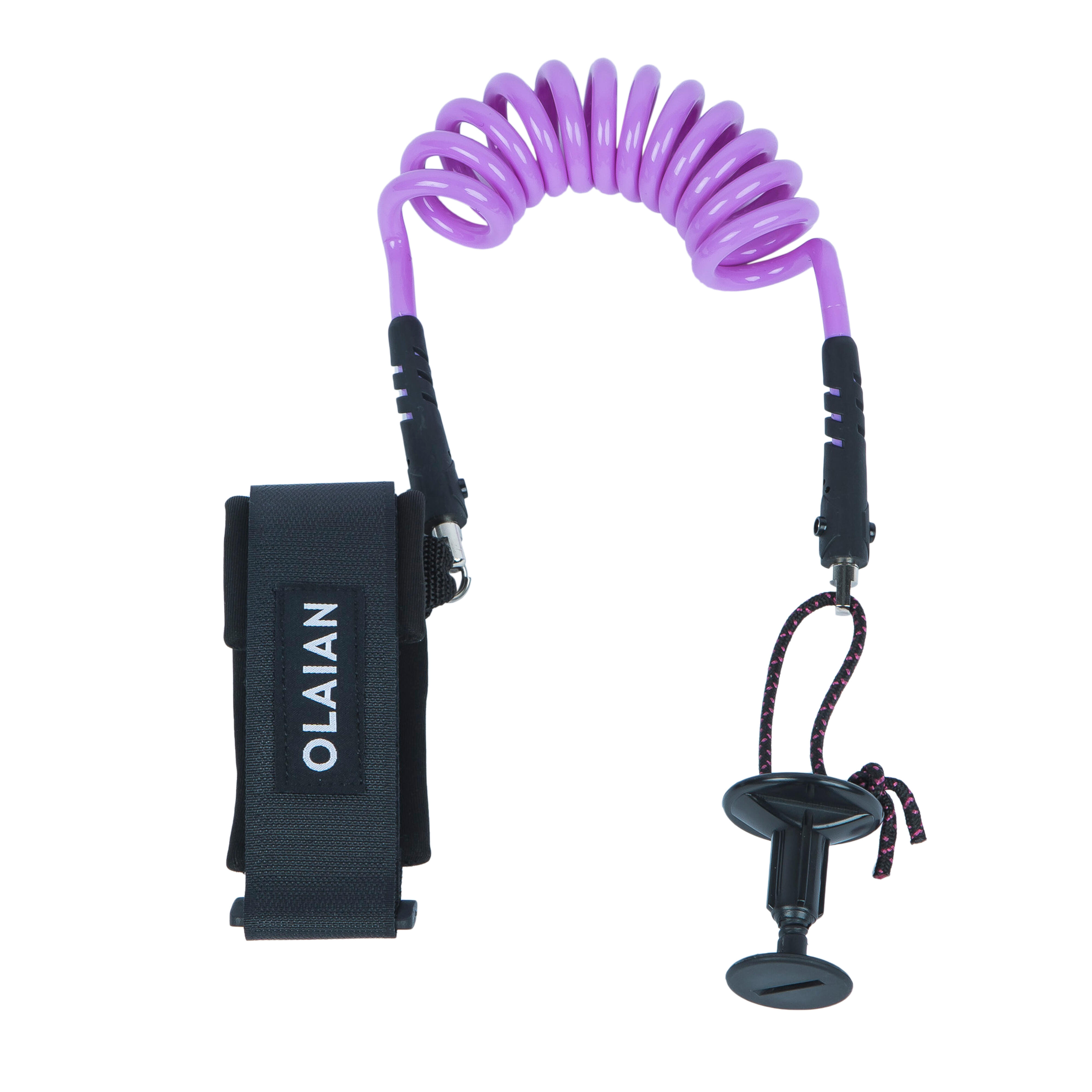 OLAIAN Bodyboard Leash inkl. Plug 2-in-1 Handgelenk Bizeps - 500 violett EINHEITSGRÖSSE