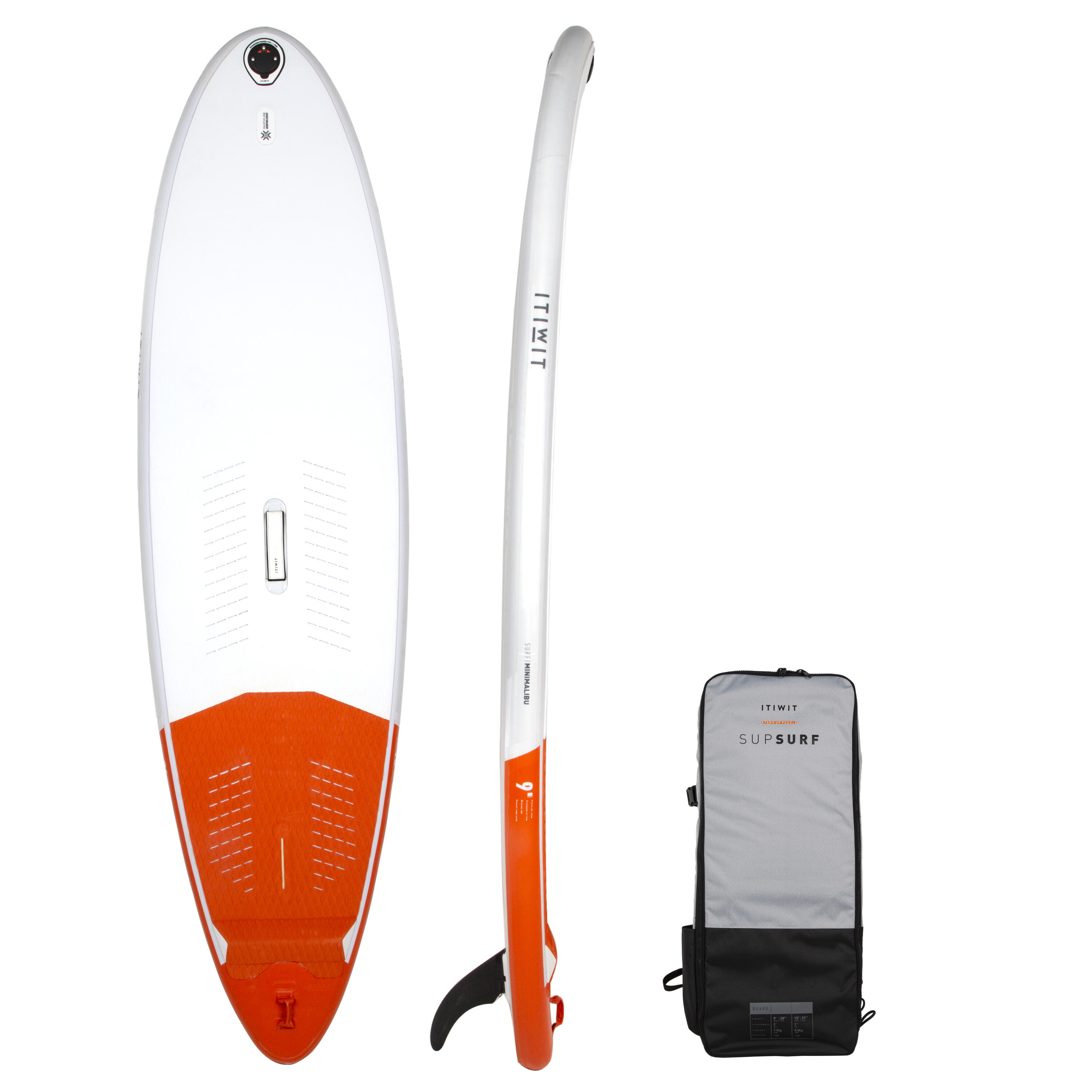 ITIWIT SUP-Board aufblasbar Stand Up Paddle Surfen 9 ft 120 l - Minimalibu 500 EINHEITSGRÖSSE