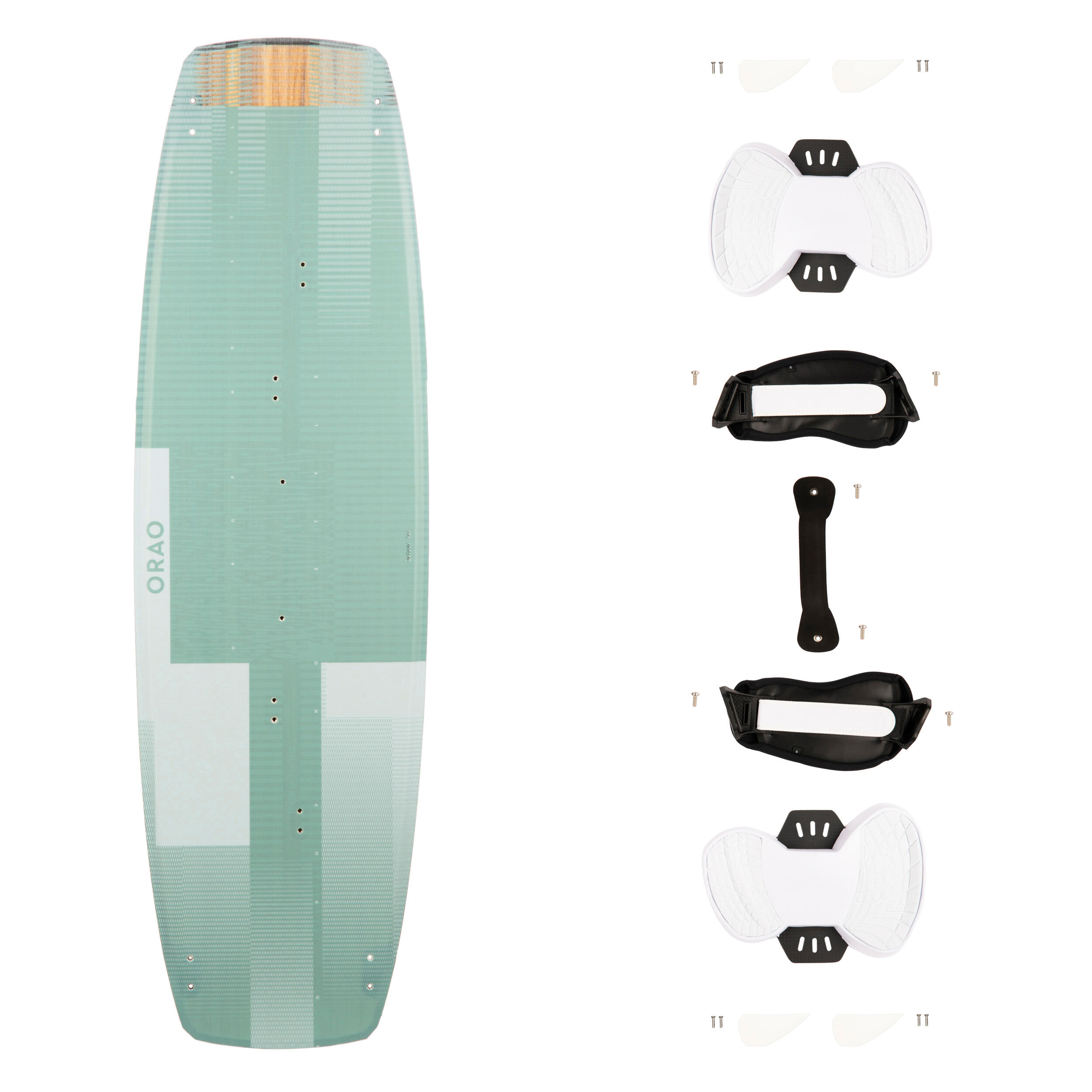 ORAO Kitesurfboard Twintip Carbon 132 × 39 cm inkl. Pads und Straps - TT500 EINHEITSGRÖSSE